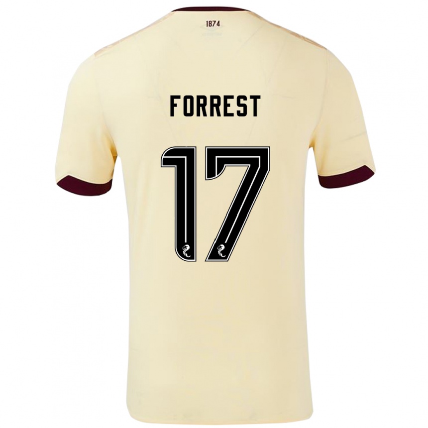 Niño Fútbol Camiseta Alan Forrest #17 Crema Burdeos 2ª Equipación 2024/25 Perú