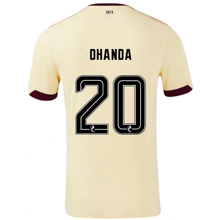 Niño Fútbol Camiseta Yan Dhanda #20 Crema Burdeos 2ª Equipación 2024/25 Perú