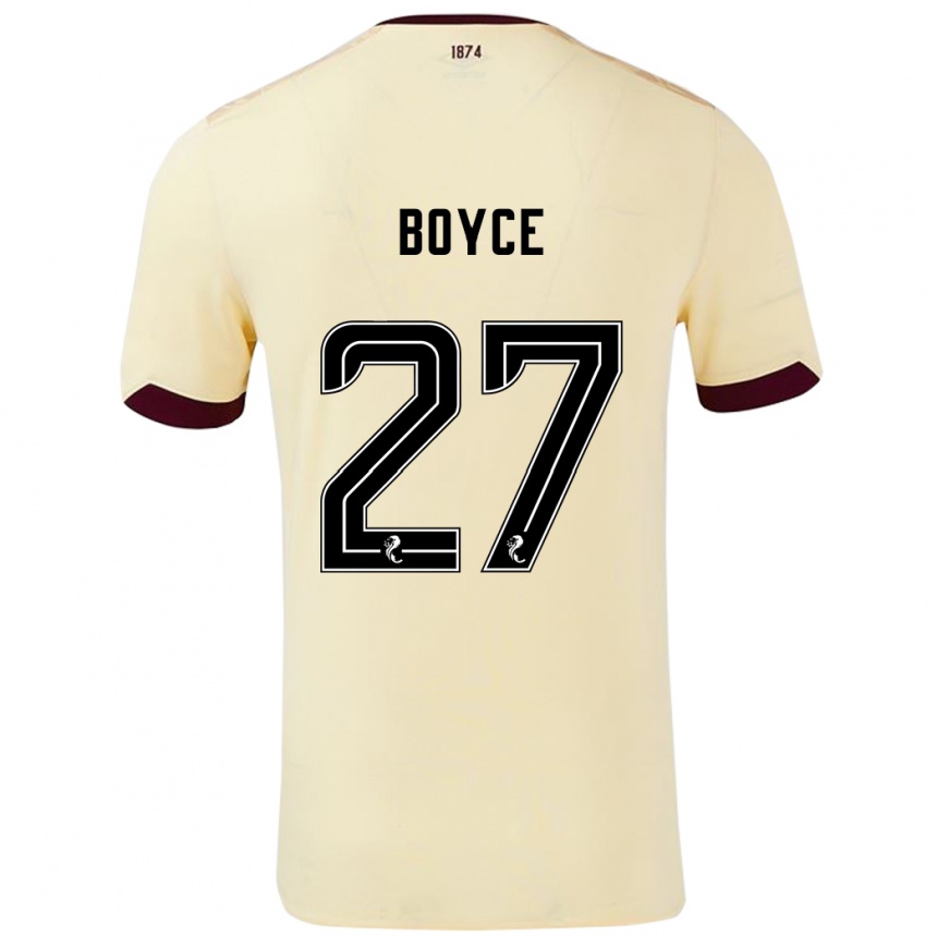 Niño Fútbol Camiseta Liam Boyce #27 Crema Burdeos 2ª Equipación 2024/25 Perú