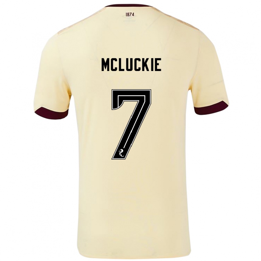 Niño Fútbol Camiseta Bobby Mcluckie #7 Crema Burdeos 2ª Equipación 2024/25 Perú