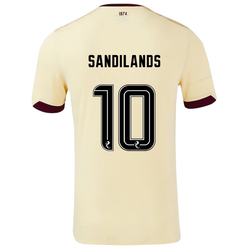 Niño Fútbol Camiseta Callum Sandilands #10 Crema Burdeos 2ª Equipación 2024/25 Perú