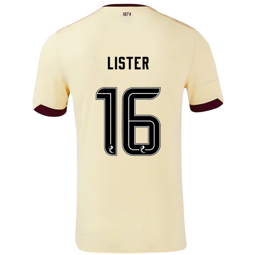 Niño Fútbol Camiseta Henry Lister #16 Crema Burdeos 2ª Equipación 2024/25 Perú