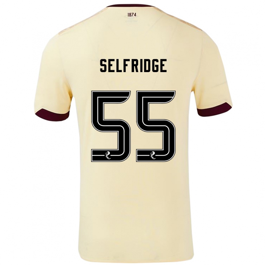 Niño Fútbol Camiseta Louis Selfridge #55 Crema Burdeos 2ª Equipación 2024/25 Perú