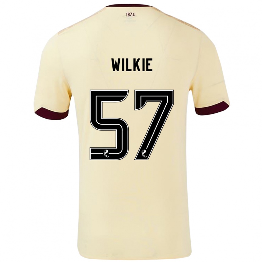 Niño Fútbol Camiseta Coupar Wilkie #57 Crema Burdeos 2ª Equipación 2024/25 Perú