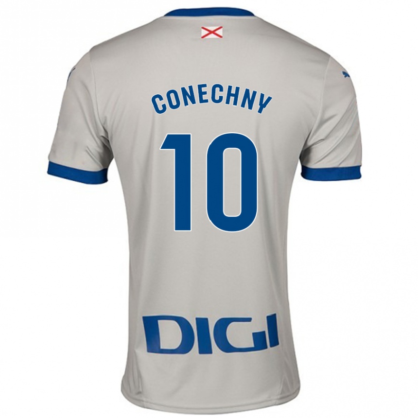 Niño Fútbol Camiseta Tomás Conechny #10 Gris Claro 2ª Equipación 2024/25 Perú