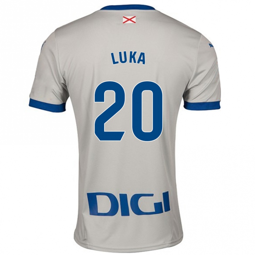 Niño Fútbol Camiseta Luka Romero #20 Gris Claro 2ª Equipación 2024/25 Perú