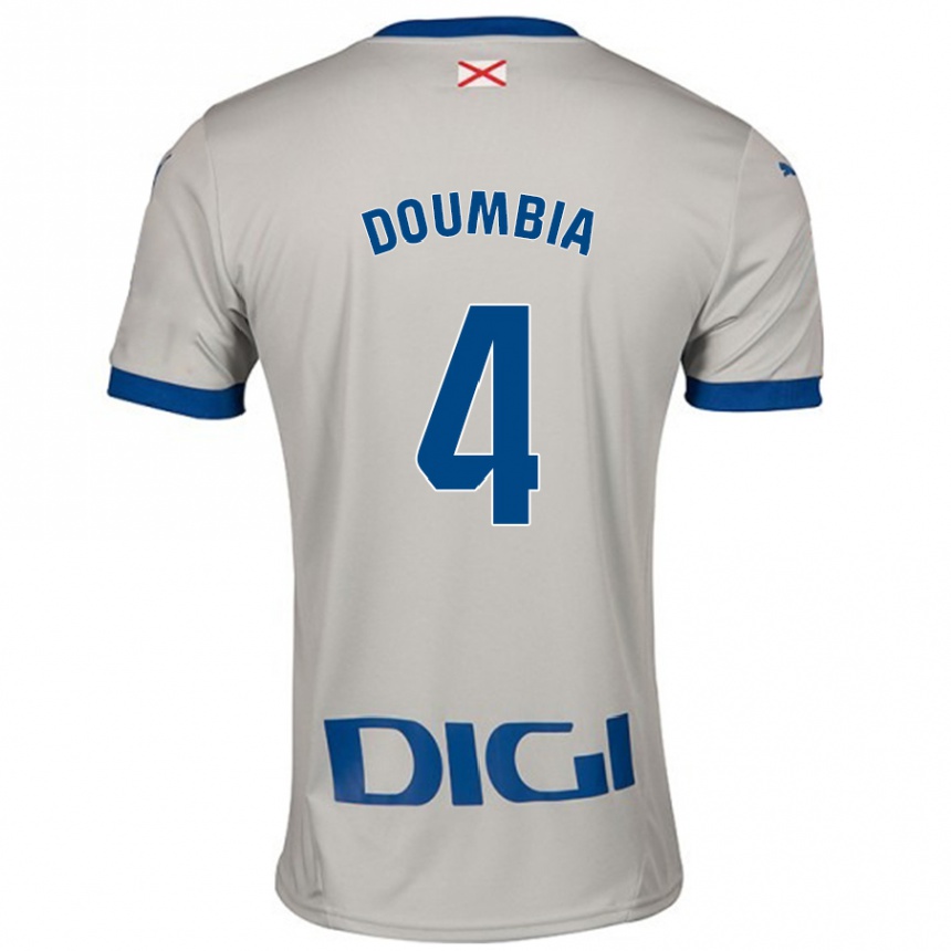 Niño Fútbol Camiseta Daouda Doumbia #4 Gris Claro 2ª Equipación 2024/25 Perú