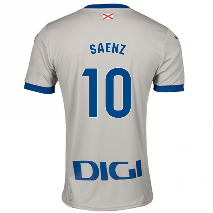 Niño Fútbol Camiseta Iñaki Saenz #10 Gris Claro 2ª Equipación 2024/25 Perú