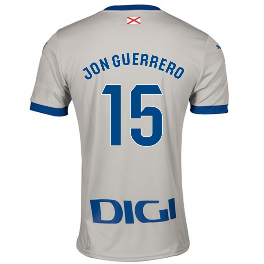 Niño Fútbol Camiseta Julen Jon Guerrero #15 Gris Claro 2ª Equipación 2024/25 Perú