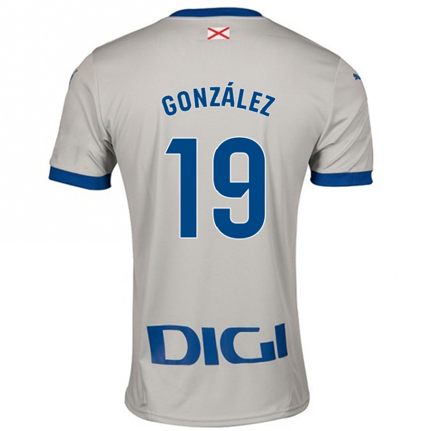 Niño Fútbol Camiseta Aimar González #19 Gris Claro 2ª Equipación 2024/25 Perú