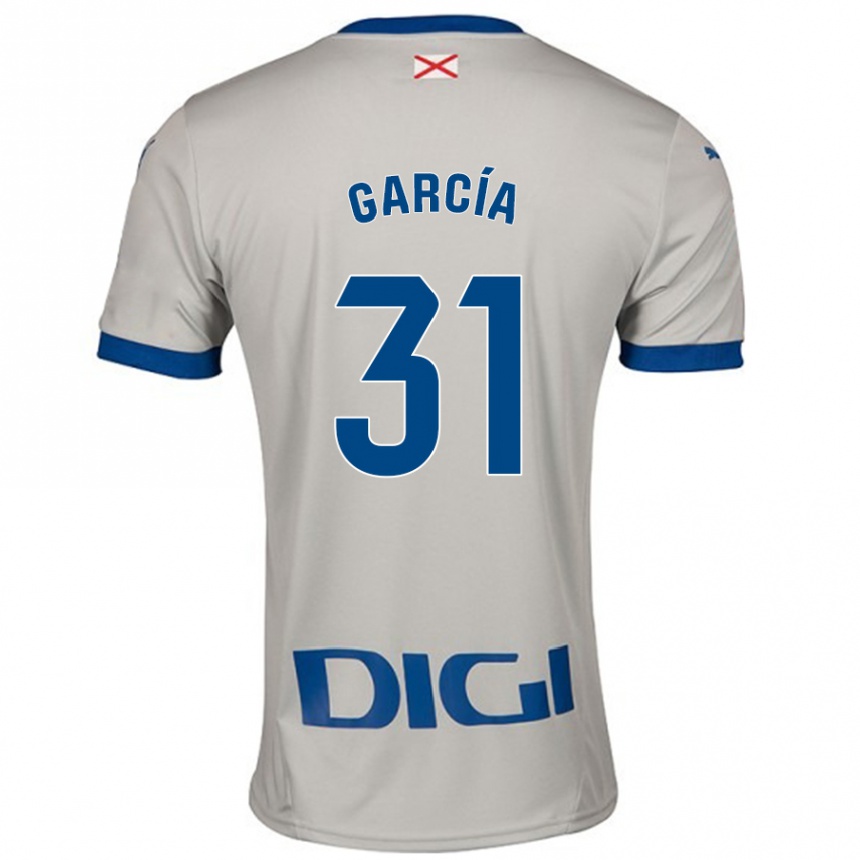 Niño Fútbol Camiseta Gaizka García #31 Gris Claro 2ª Equipación 2024/25 Perú