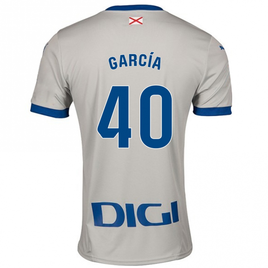 Niño Fútbol Camiseta Álvaro García #40 Gris Claro 2ª Equipación 2024/25 Perú