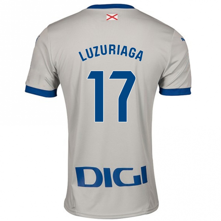 Niño Fútbol Camiseta Judith Luzuriaga #17 Gris Claro 2ª Equipación 2024/25 Perú