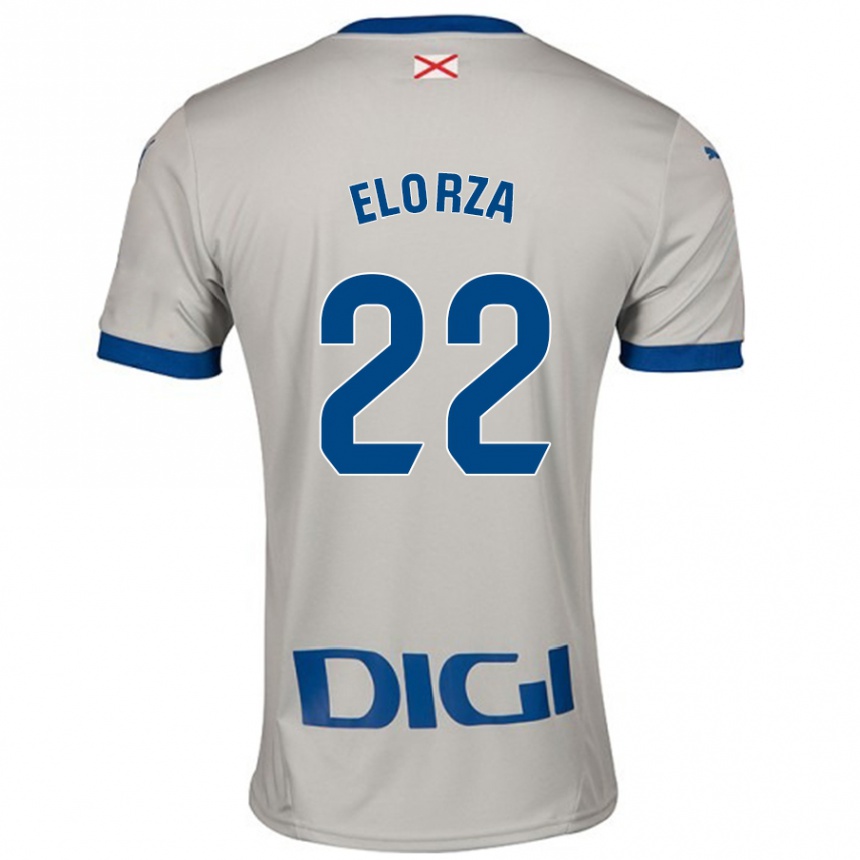 Niño Fútbol Camiseta Sheila Elorza #22 Gris Claro 2ª Equipación 2024/25 Perú