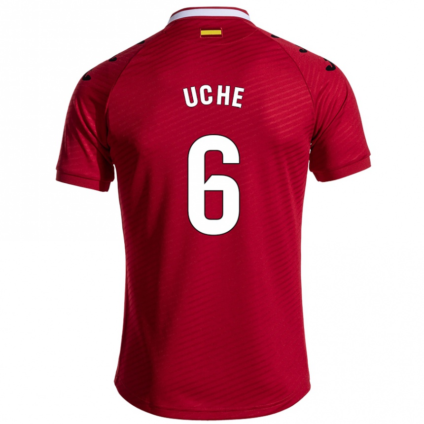 Niño Fútbol Camiseta Chrisantus Uche #6 Rojo Oscuro 2ª Equipación 2024/25 Perú