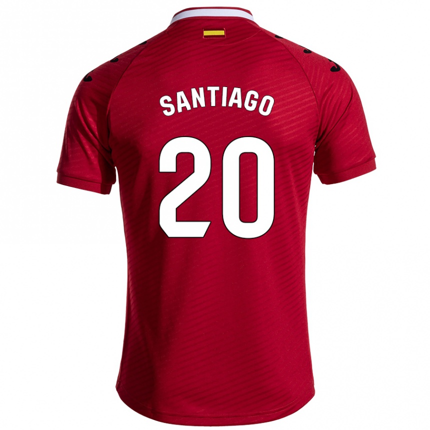 Niño Fútbol Camiseta Yellu Santiago #20 Rojo Oscuro 2ª Equipación 2024/25 Perú