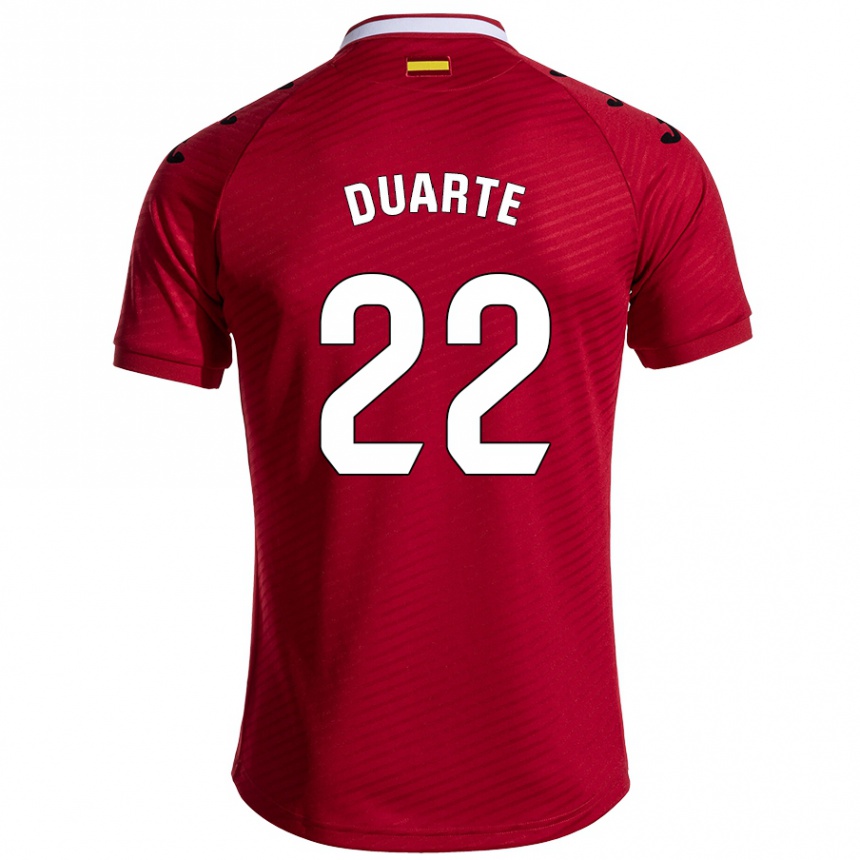 Niño Fútbol Camiseta Domingos Duarte #22 Rojo Oscuro 2ª Equipación 2024/25 Perú