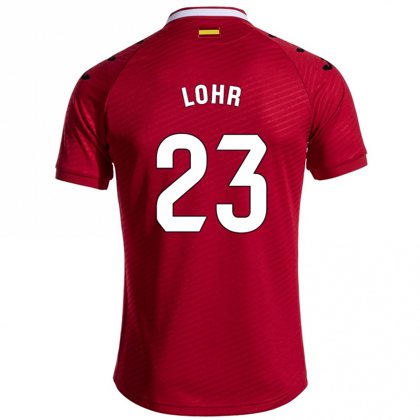 Niño Fútbol Camiseta Luca Lohr #23 Rojo Oscuro 2ª Equipación 2024/25 Perú