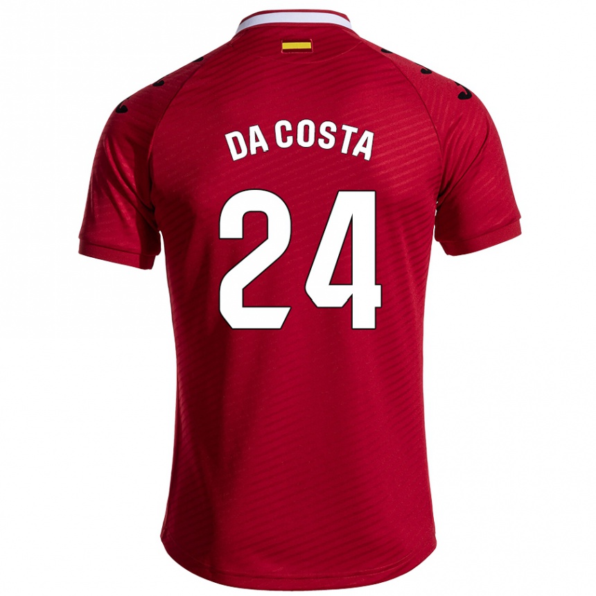 Niño Fútbol Camiseta Coba Da Costa #24 Rojo Oscuro 2ª Equipación 2024/25 Perú