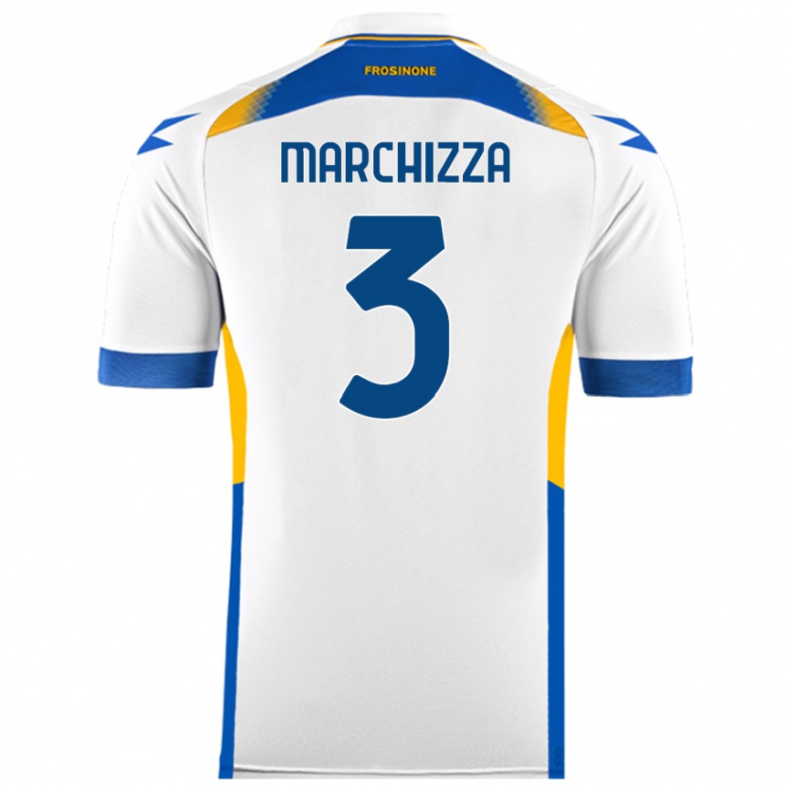 Niño Fútbol Camiseta Riccardo Marchizza #3 Blanco 2ª Equipación 2024/25 Perú