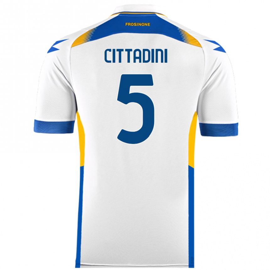 Niño Fútbol Camiseta Giorgio Cittadini #5 Blanco 2ª Equipación 2024/25 Perú