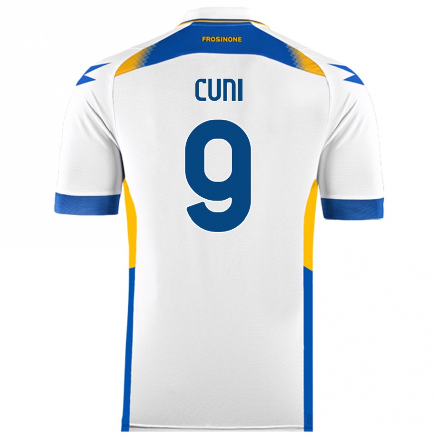 Niño Fútbol Camiseta Marvin Cuni #9 Blanco 2ª Equipación 2024/25 Perú