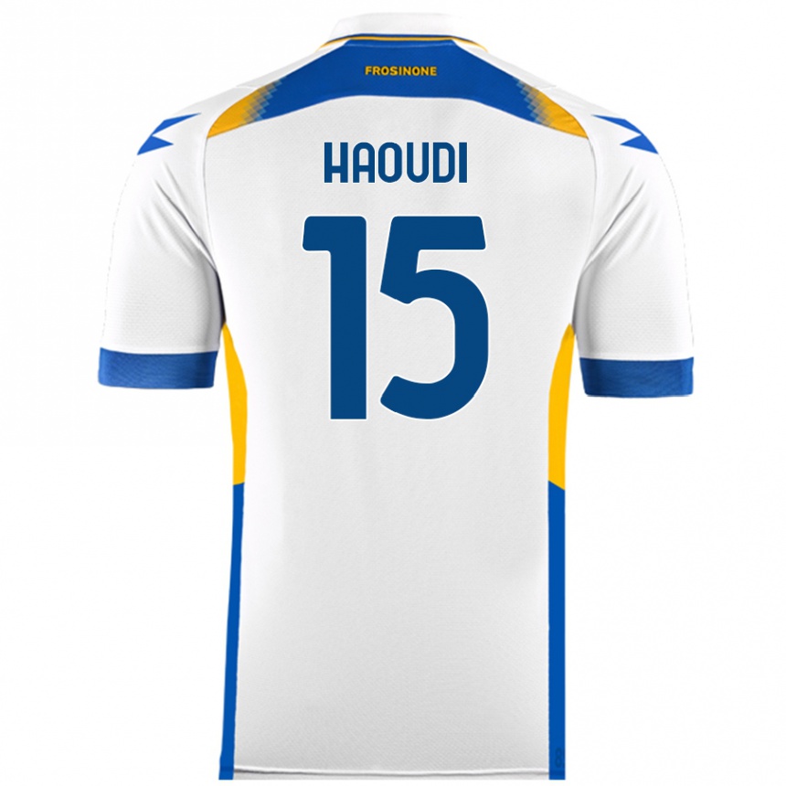 Niño Fútbol Camiseta Hamza Haoudi #15 Blanco 2ª Equipación 2024/25 Perú