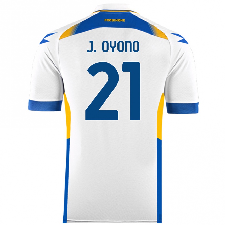 Niño Fútbol Camiseta Jérémy Oyono #21 Blanco 2ª Equipación 2024/25 Perú