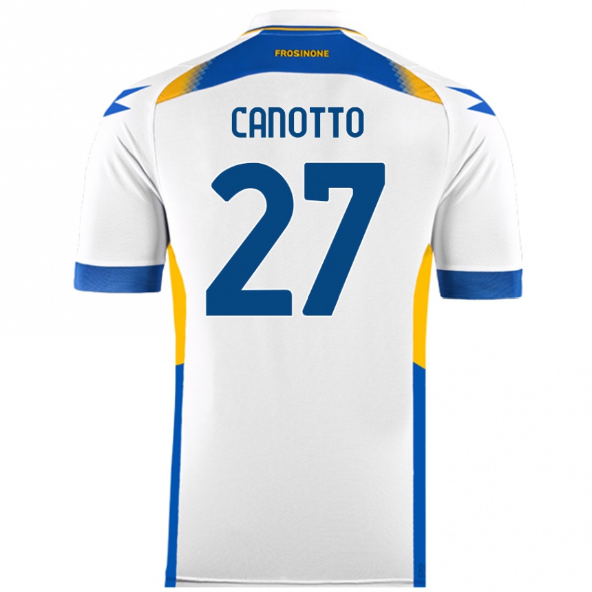 Niño Fútbol Camiseta Luigi Canotto #27 Blanco 2ª Equipación 2024/25 Perú