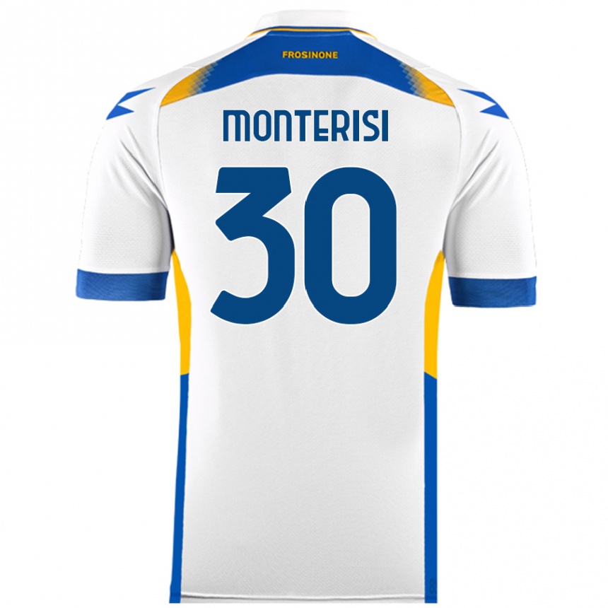 Niño Fútbol Camiseta Ilario Monterisi #30 Blanco 2ª Equipación 2024/25 Perú