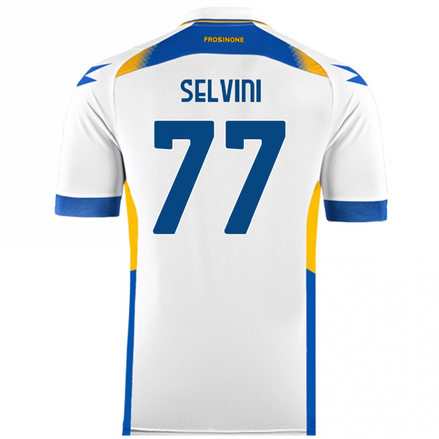 Niño Fútbol Camiseta Alessandro Selvini #77 Blanco 2ª Equipación 2024/25 Perú