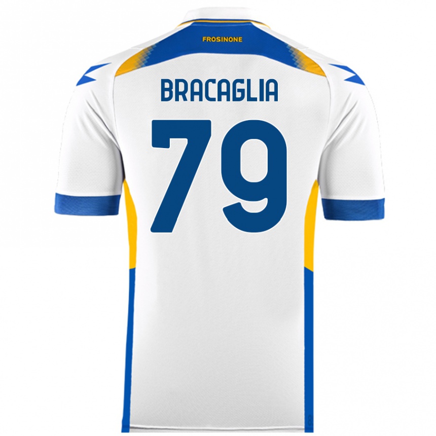 Niño Fútbol Camiseta Gabriele Bracaglia #79 Blanco 2ª Equipación 2024/25 Perú