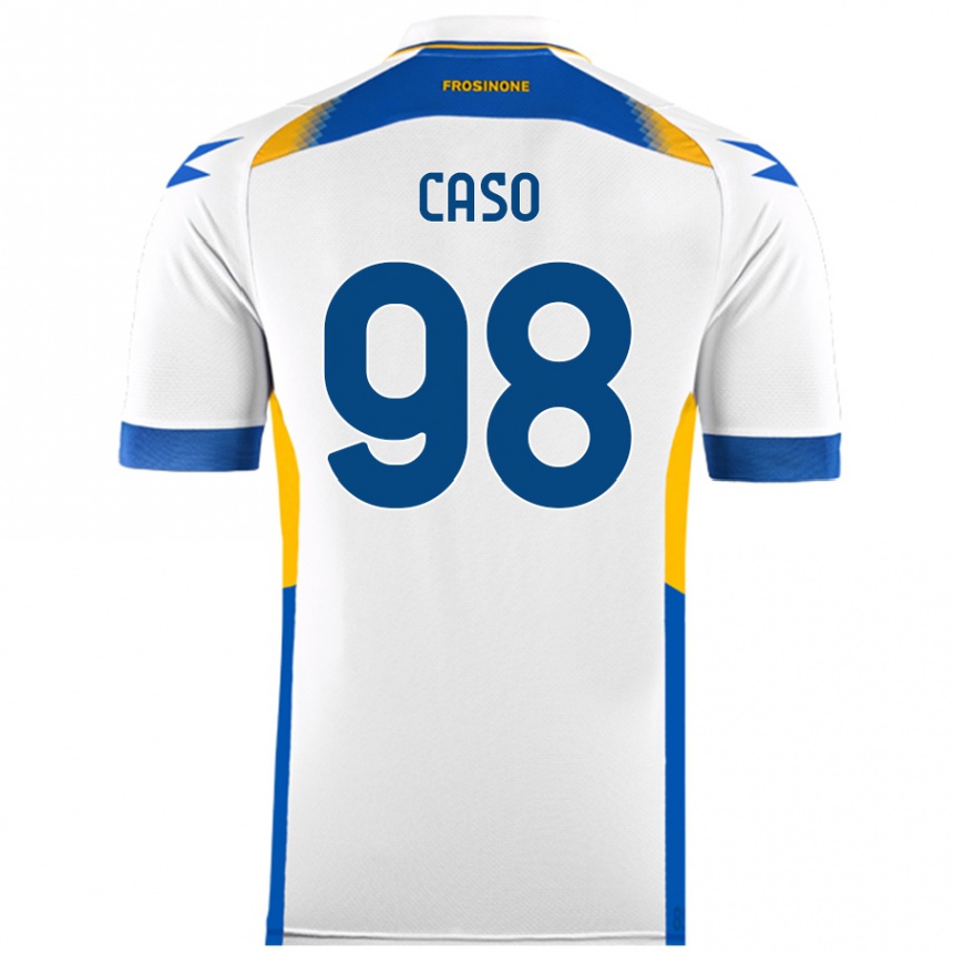 Niño Fútbol Camiseta Giuseppe Caso #98 Blanco 2ª Equipación 2024/25 Perú