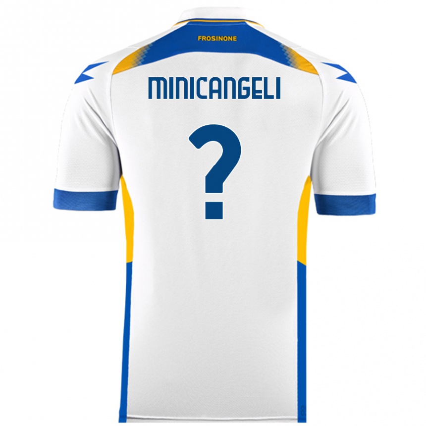 Niño Fútbol Camiseta Francesco Minicangeli #0 Blanco 2ª Equipación 2024/25 Perú