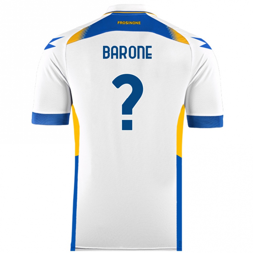 Niño Fútbol Camiseta Filippo Barone #0 Blanco 2ª Equipación 2024/25 Perú