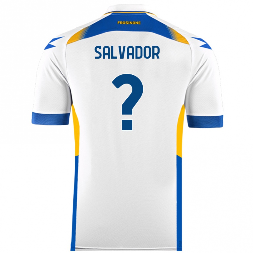 Niño Fútbol Camiseta Edoardo Salvador #0 Blanco 2ª Equipación 2024/25 Perú