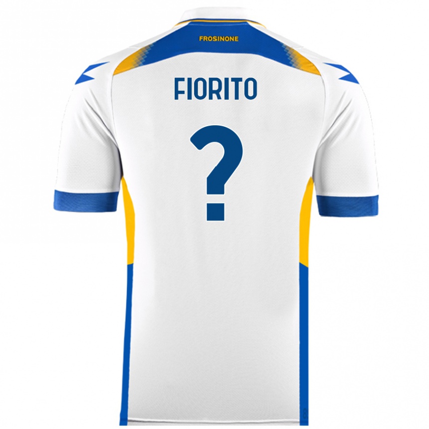 Niño Fútbol Camiseta Loris Fiorito #0 Blanco 2ª Equipación 2024/25 Perú