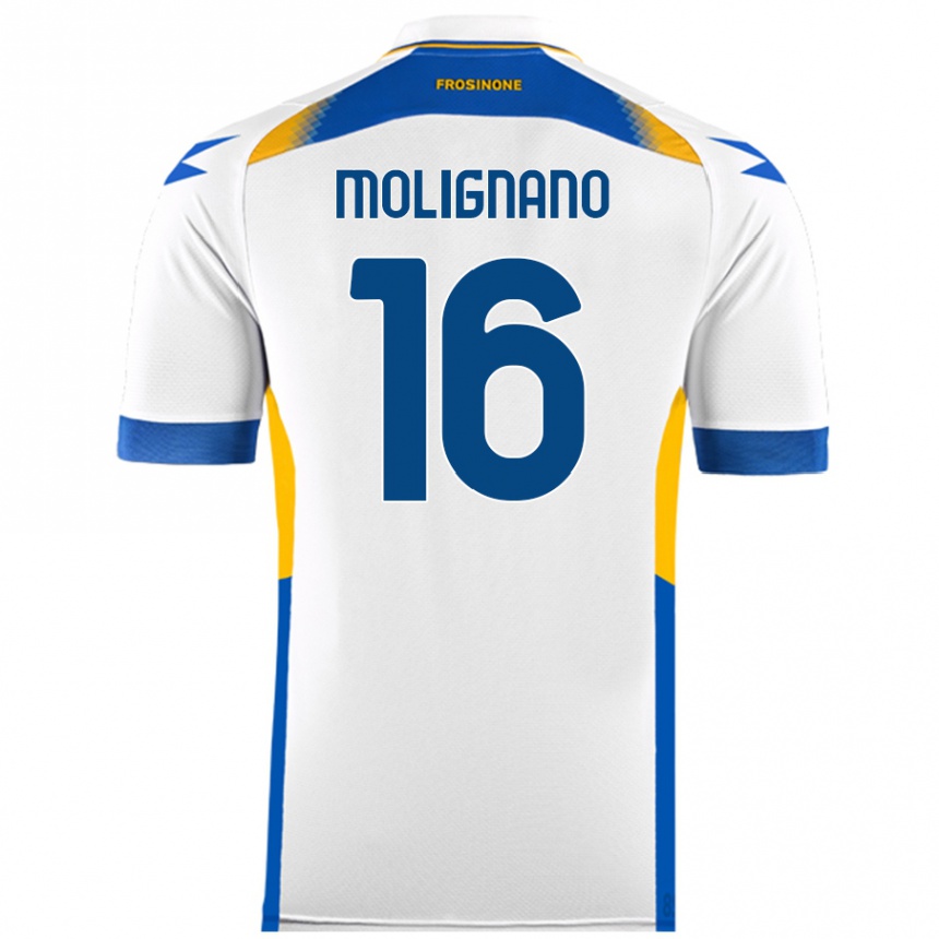 Niño Fútbol Camiseta Gaetano Molignano #16 Blanco 2ª Equipación 2024/25 Perú