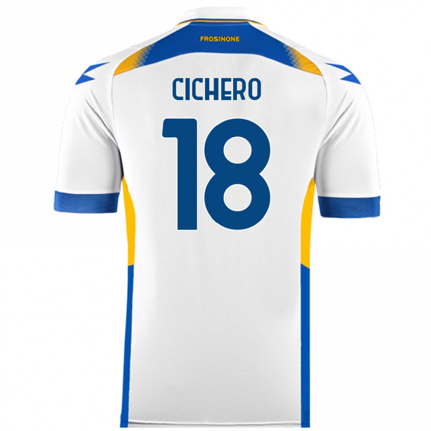 Niño Fútbol Camiseta Alejandro Cichero #18 Blanco 2ª Equipación 2024/25 Perú