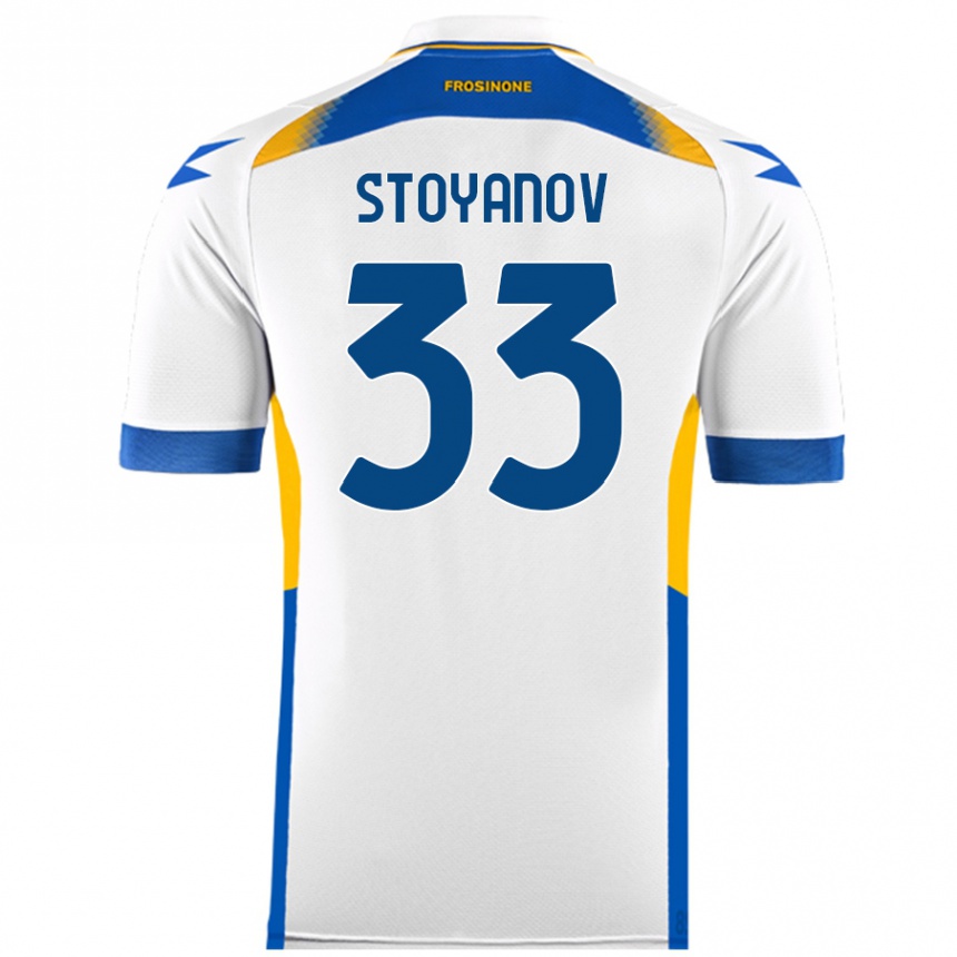 Niño Fútbol Camiseta Steliyan Stoyanov #33 Blanco 2ª Equipación 2024/25 Perú