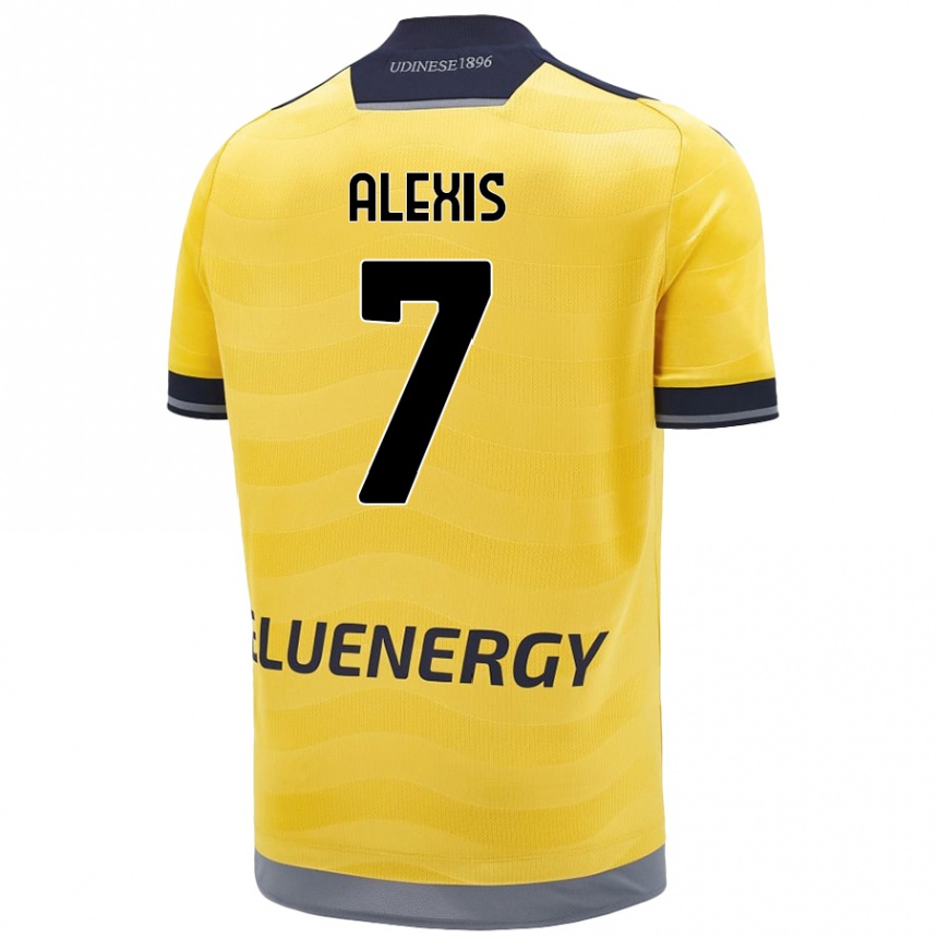 Niño Fútbol Camiseta Alexis Sanchez #7 Dorado 2ª Equipación 2024/25 Perú