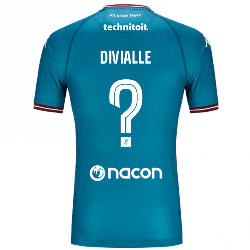 Niño Fútbol Camiseta Charles Divialle #0 Azul Petróleo 2ª Equipación 2024/25 Perú