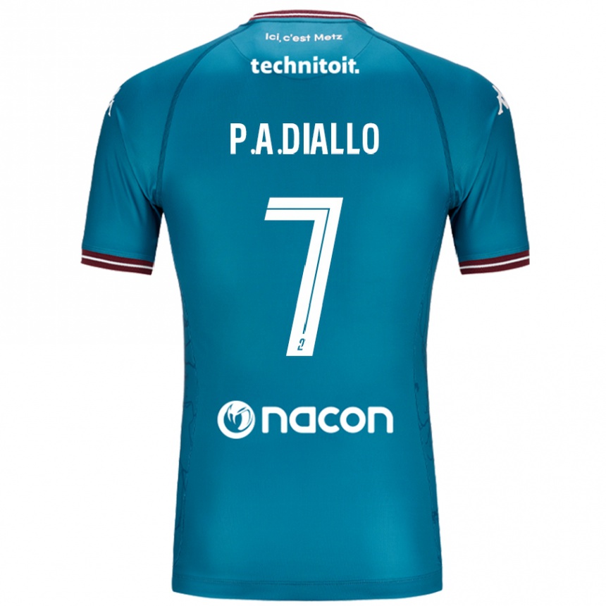 Niño Fútbol Camiseta Papa Amadou Diallo #7 Azul Petróleo 2ª Equipación 2024/25 Perú