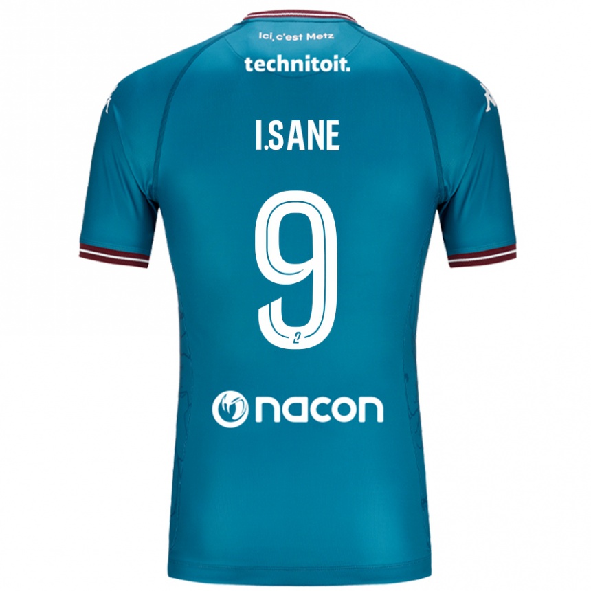 Niño Fútbol Camiseta Ibou Sané #9 Azul Petróleo 2ª Equipación 2024/25 Perú