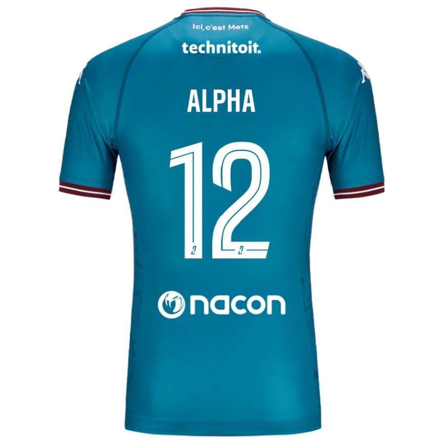 Niño Fútbol Camiseta Alpha Touré #12 Azul Petróleo 2ª Equipación 2024/25 Perú