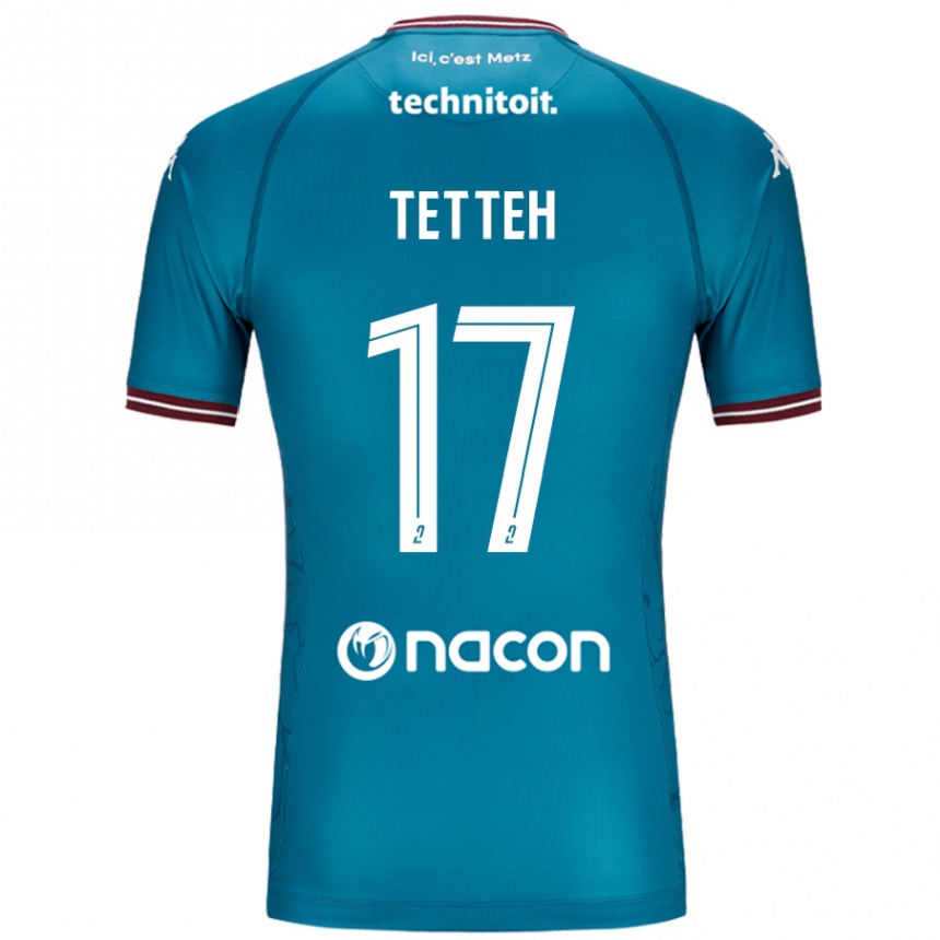 Niño Fútbol Camiseta Benjamin Tetteh #17 Azul Petróleo 2ª Equipación 2024/25 Perú