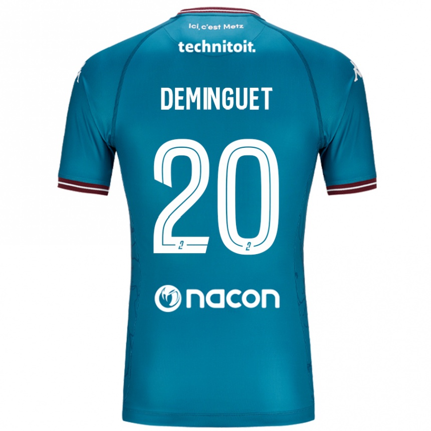 Niño Fútbol Camiseta Jessy Deminguet #20 Azul Petróleo 2ª Equipación 2024/25 Perú