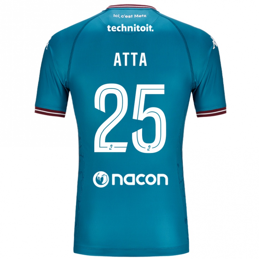 Niño Fútbol Camiseta Arthur Atta #25 Azul Petróleo 2ª Equipación 2024/25 Perú