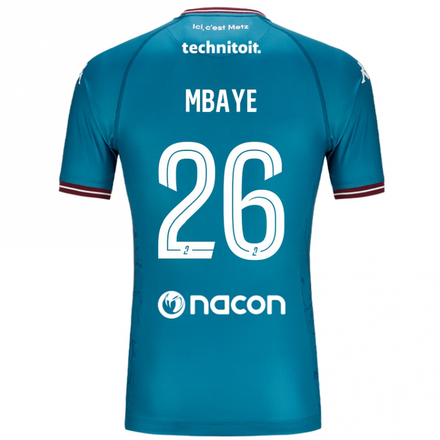 Niño Fútbol Camiseta Malick Mbaye #26 Azul Petróleo 2ª Equipación 2024/25 Perú