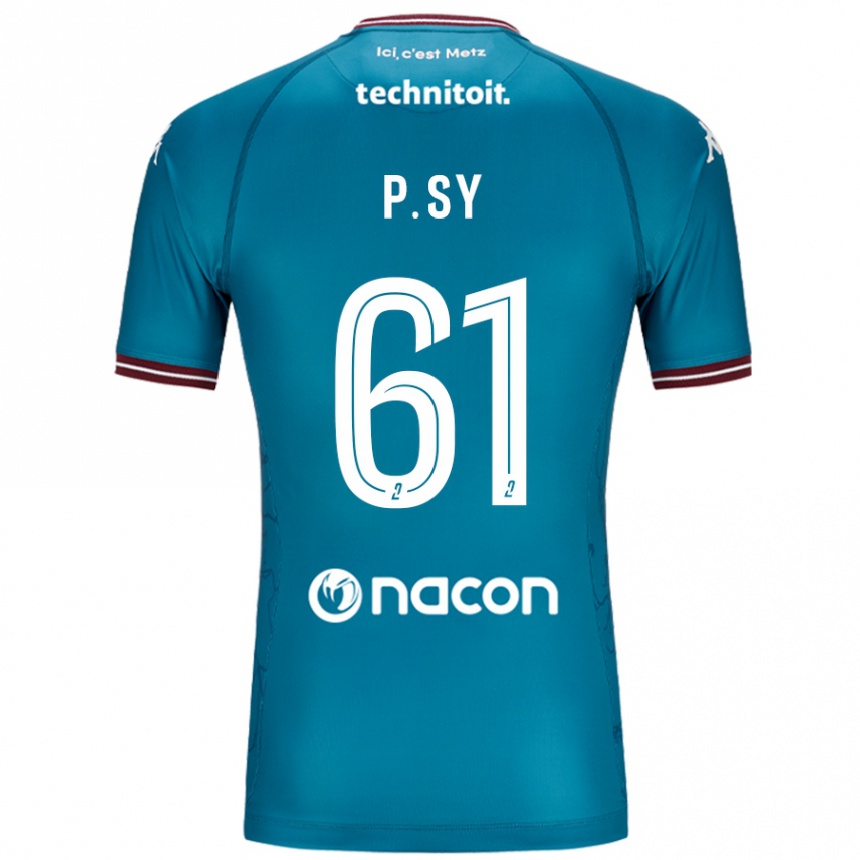 Niño Fútbol Camiseta Pape Sy #61 Azul Petróleo 2ª Equipación 2024/25 Perú